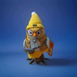 Target Hyde and Eek! "Apple" Featherly Friends 2023 Yellow Hat Fabric Bird - NEW